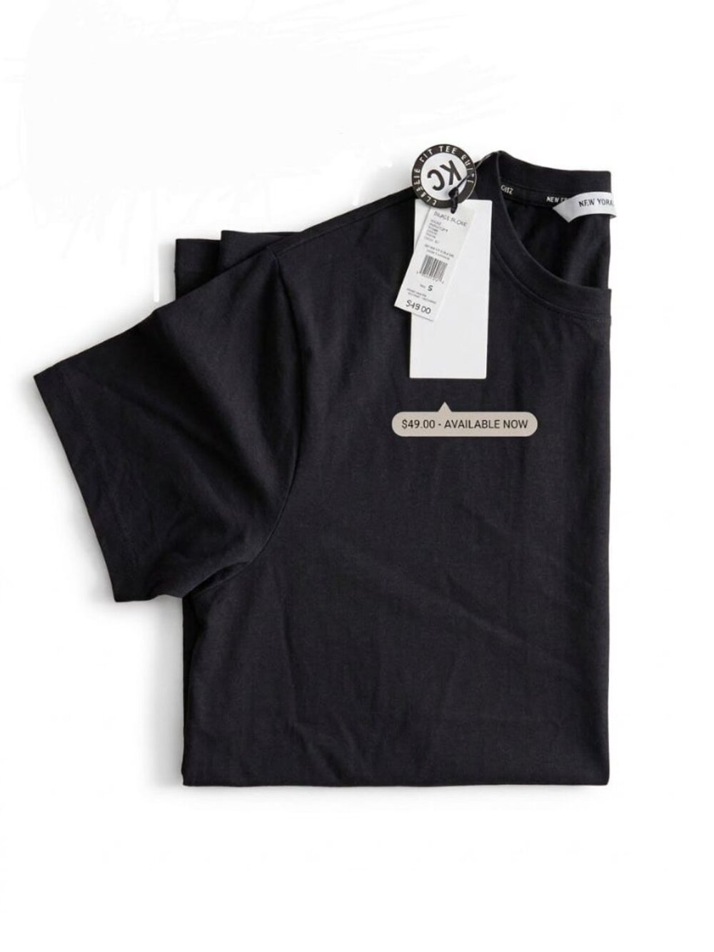 Kenneth Cole New York Men's Classic Fit Black T-Shirt (NWT) - Picture 4 of 7